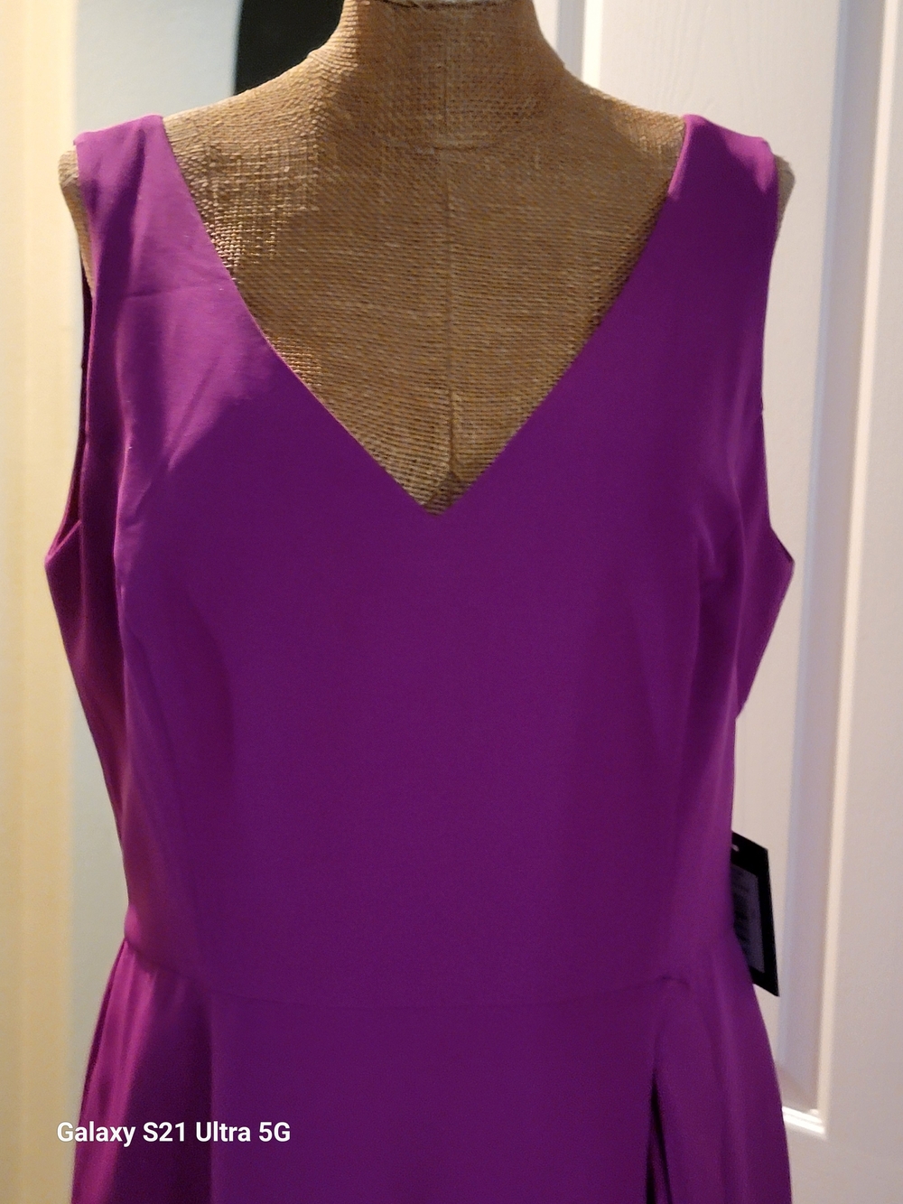 MARINA Purple Ruffle Midi Dress - Picture 3 of 8